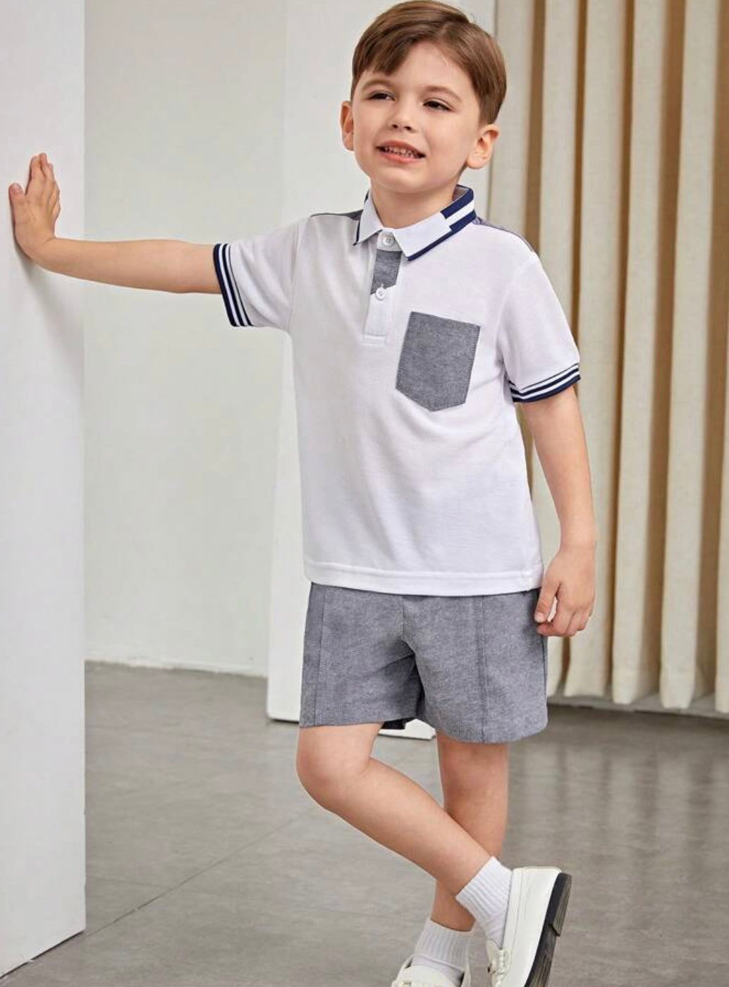 Kids polo store short set